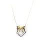 Tiffany & Co. Necklace Heart Ribbon Silver 925 K18 Approx. 9g