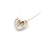 Tiffany & Co. Necklace Heart Ribbon Silver 925 K18 Approx. 9g