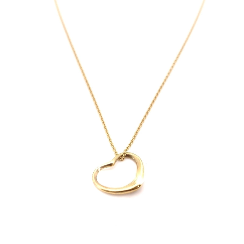 Tiffany & Co. Necklace Open Heart K18 2.9g Gold