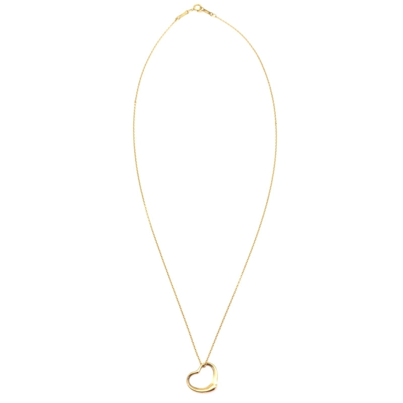 Tiffany & Co. Necklace Open Heart K18 2.9g Gold