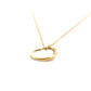 Tiffany & Co. Necklace Open Heart K18 2.9g Gold