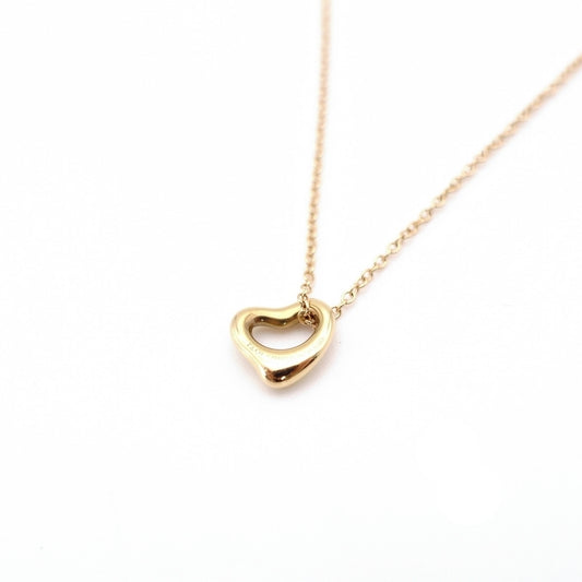 Tiffany & Co. Necklace Mini Open Heart K18 750 Approx. 1.6g Gold