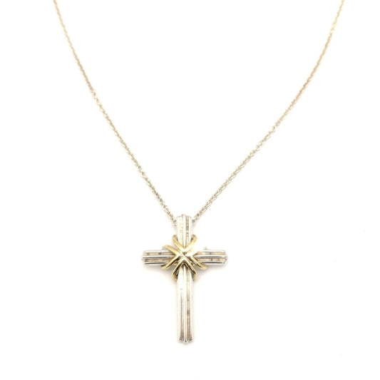 Tiffany & Co. Cloth Necklace K18 Silver 925 Approximately 8g