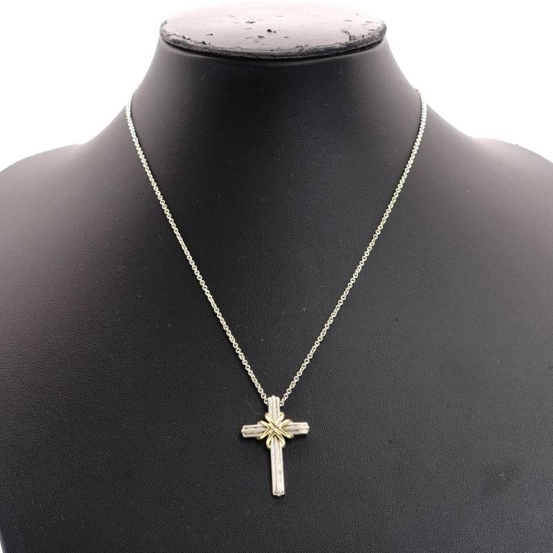 Tiffany & Co. Cloth Necklace K18 Silver 925 Approximately 8g
