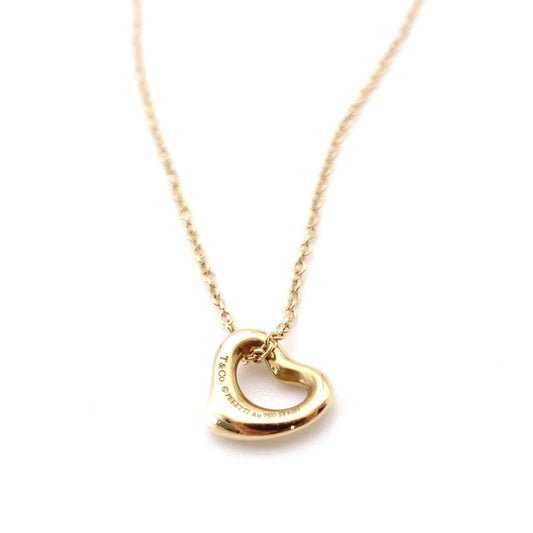 Tiffany & Co. Necklace Mini Open Heart K18 Au750 Approx. 1.6g Gold