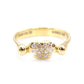 Tiffany & Co. Ring Beans Elsa Peretti K18 Yellow Gold Diamond About 4g No.52 12