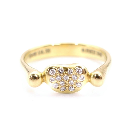 Tiffany & Co. Ring Beans Elsa Peretti K18 Yellow Gold Diamond About 4g No.52 12