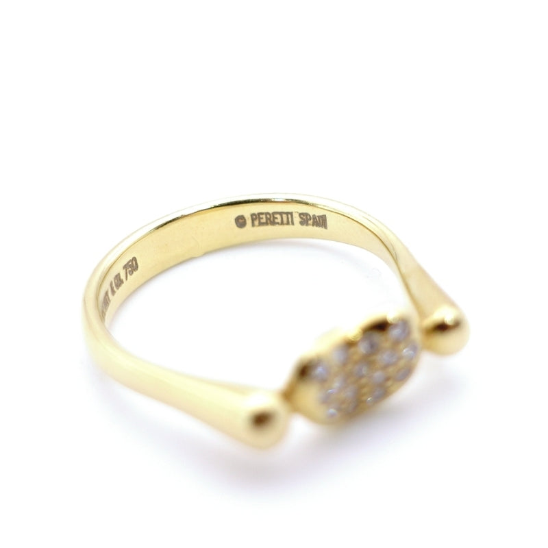 Tiffany & Co. Ring Beans Elsa Peretti K18 Yellow Gold Diamond About 4g No.52 12