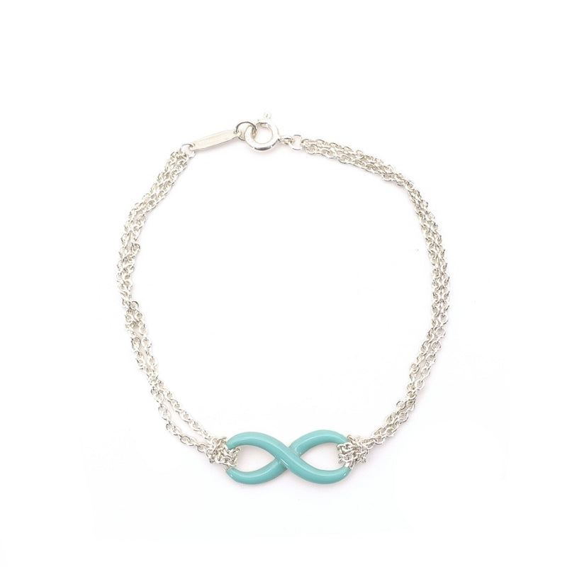 Tiffany & Co. Bracelet Circle Tiffany Blue Coated Bangle Sterling Silver 925 7-6-629