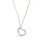 Tiffany & Co. Open Heart Necklace Elsa Peretti Silver 925 Approximately 6g