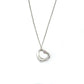 Tiffany & Co. Open Heart Necklace 1P Pink Sapphire Silver 925 Approximately 3g