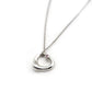 Tiffany & Co. Open Heart Necklace 1P Pink Sapphire Silver 925 Approximately 3g