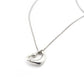 Tiffany & Co. Open Heart Necklace 1P Pink Sapphire Silver 925 Approximately 3g