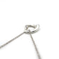 Tiffany & Co. Open Heart Necklace 1P Pink Sapphire Silver 925 Approximately 3g