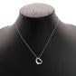 Tiffany & Co. Open Heart Necklace 1P Pink Sapphire Silver 925 Approximately 3g