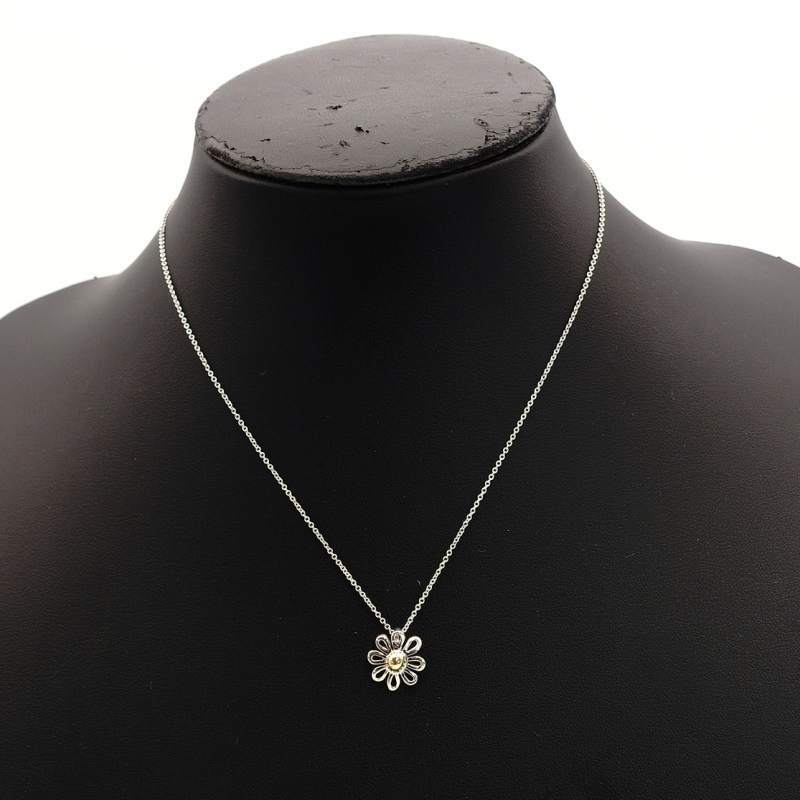 Tiffany & Co. Daisy fluffy Paroma Necklace Picasso Silver 925 K18 Approximately 3g