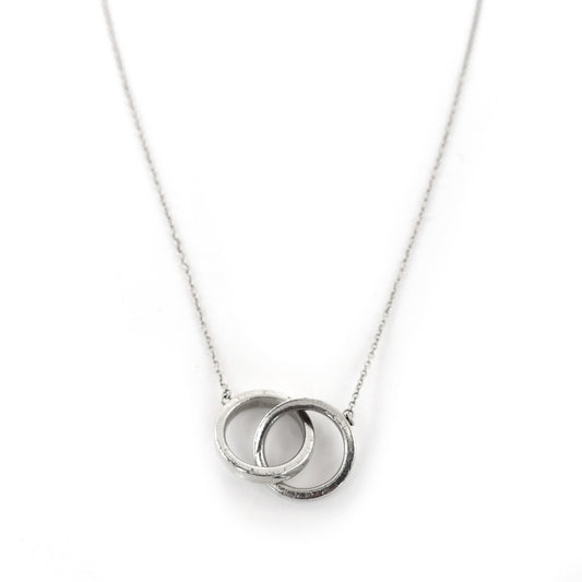Tiffany&Co. Inter Locking Necklace Silver 925 Approximately 4g