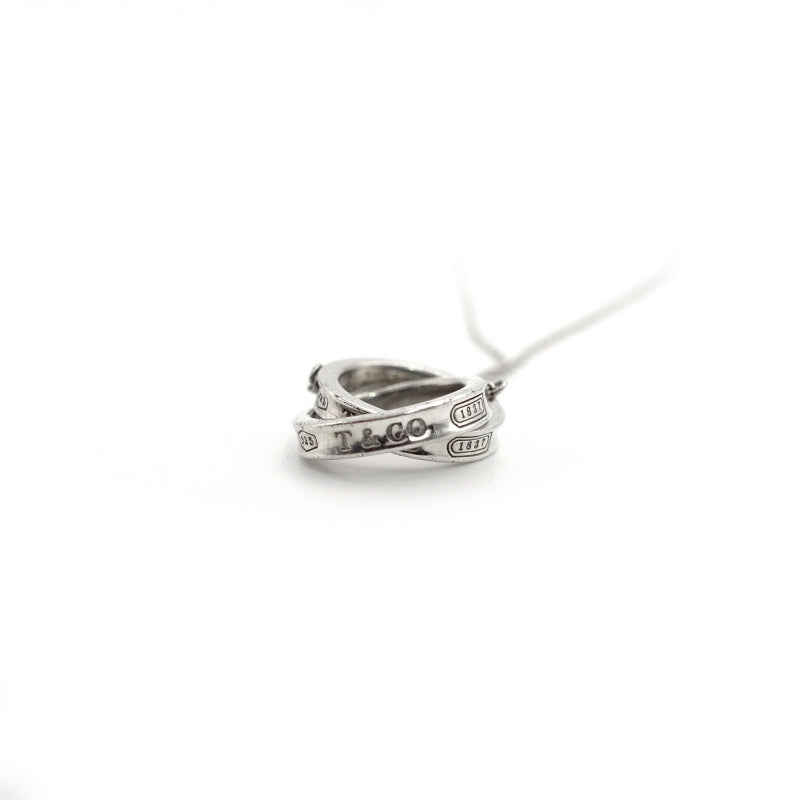 Tiffany&Co. Inter Locking Necklace Silver 925 Approximately 4g