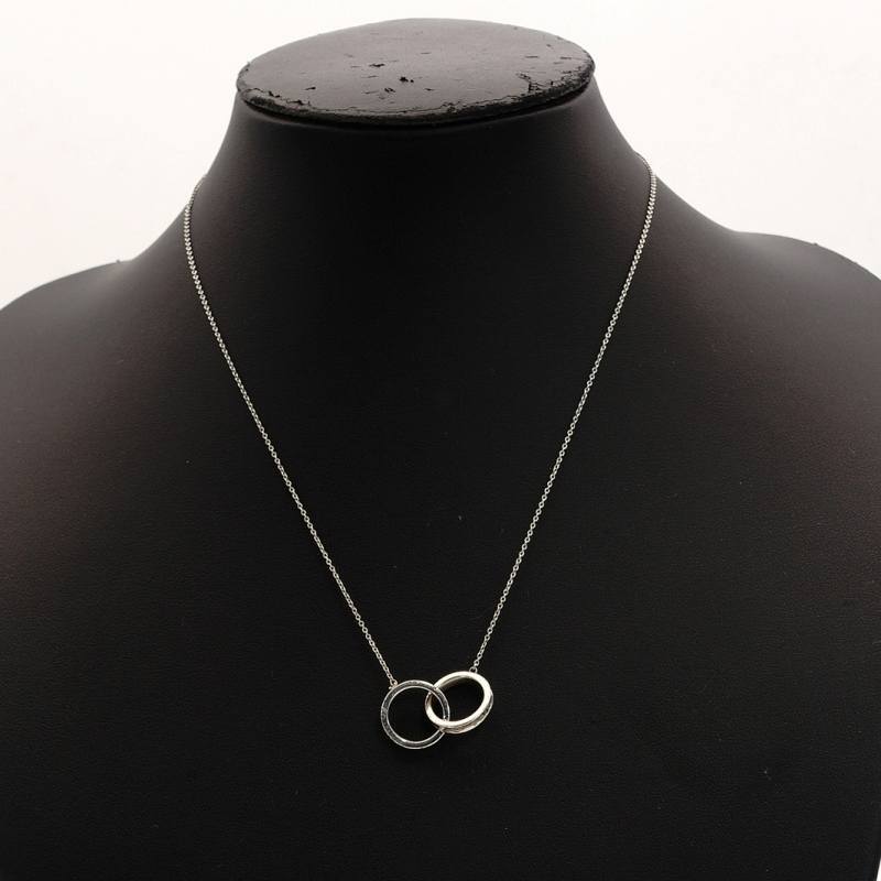 Tiffany&Co. Inter Locking Necklace Silver 925 Approximately 4g