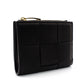BOTTEGA VENETA Wallet Intrecciato Black Leather Bifold Black 7-7-546