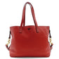 DIOR D-BEE Shopping Bag Red Leather 2-Way Shoulder Bag