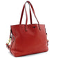 DIOR D-BEE Shopping Bag Red Leather 2-Way Shoulder Bag