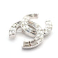 CHANEL Coco Mark Brooch with Rhinestones, Silver 01P 7-5-803