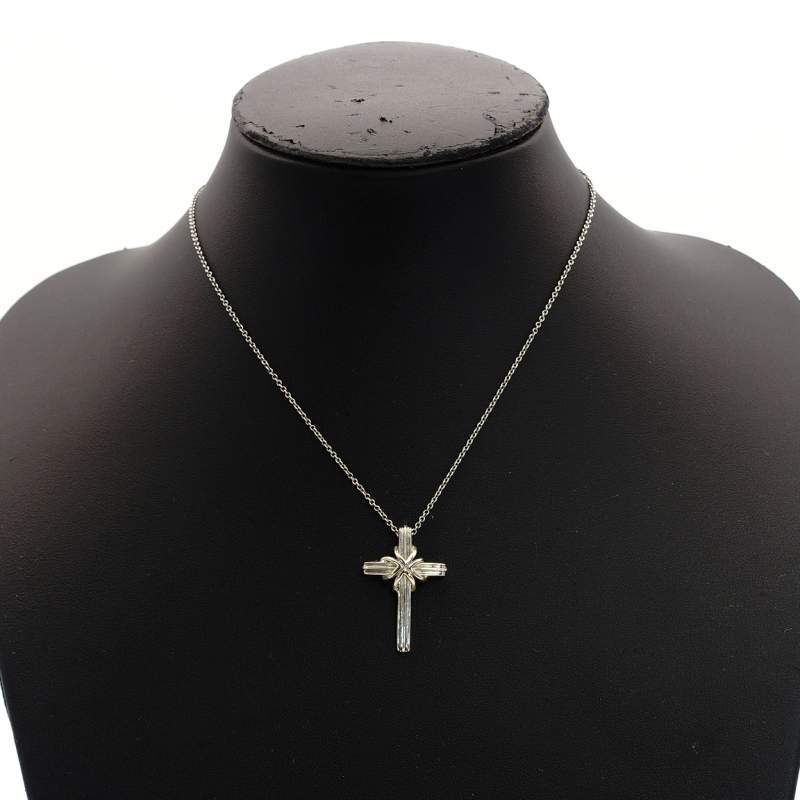 Tiffany & Co. Cross Necklace Silver 925 Approximately 4g