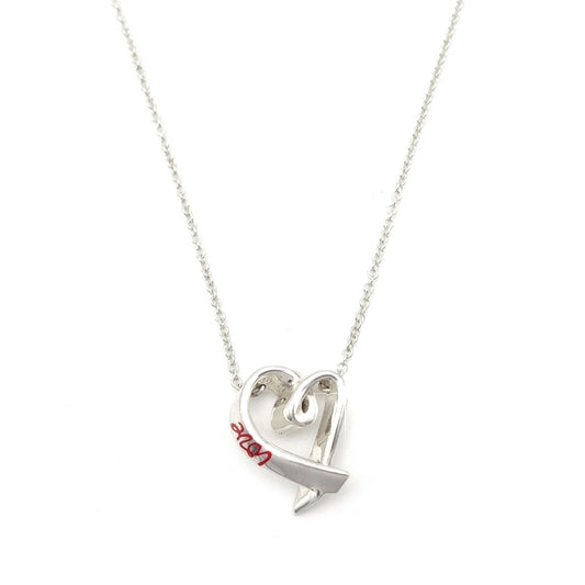 Tiffany & Co. Love Heart Necklace Silver 925 Silver Approximately 2g