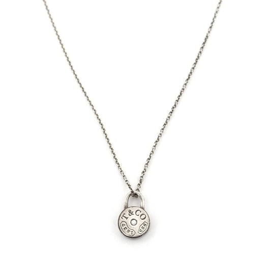 Tiffany & Co. 1837 Necklace Silver 925 Silver 1P Diamond Approximately 3g