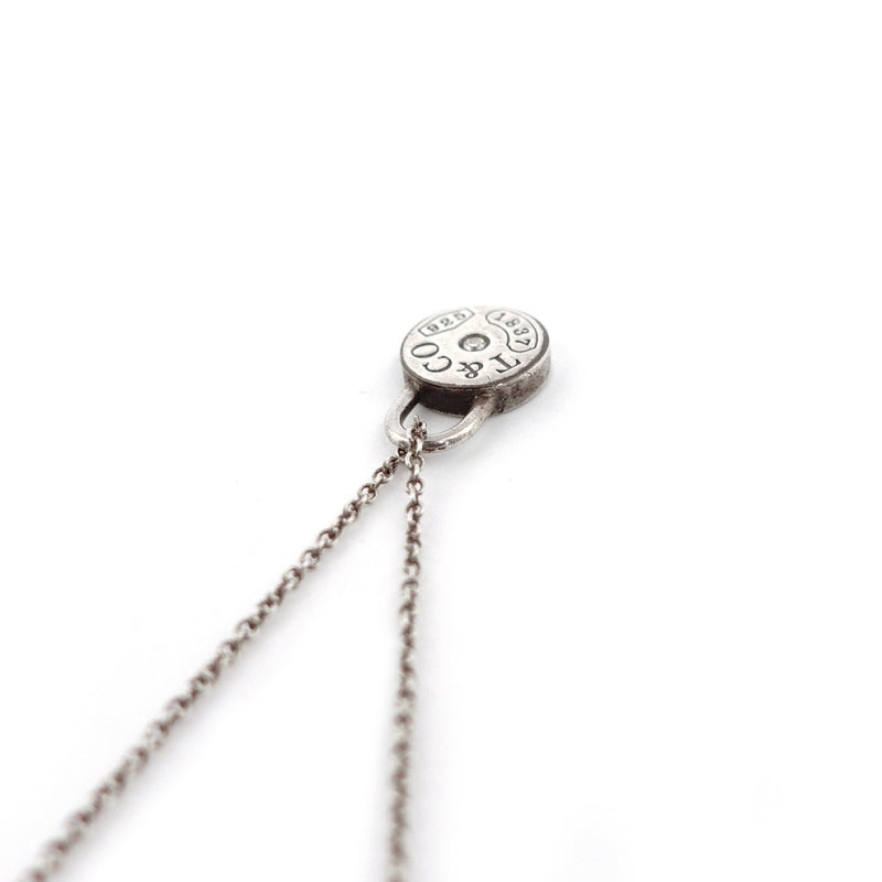 Tiffany & Co. 1837 Necklace Silver 925 Silver 1P Diamond Approximately 3g