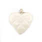 CHANEL Coco Mark Matelassé Patent Leather White Charm Coin Case