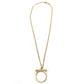 Salvatore Ferragamo Gancini Necklace Gold Logo
