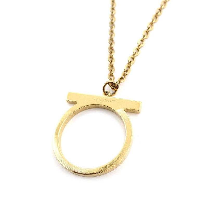 Salvatore Ferragamo Gancini Necklace Gold Logo