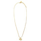 Christian Dior CD Logo Necklace Gold Vintage 7-6-620
