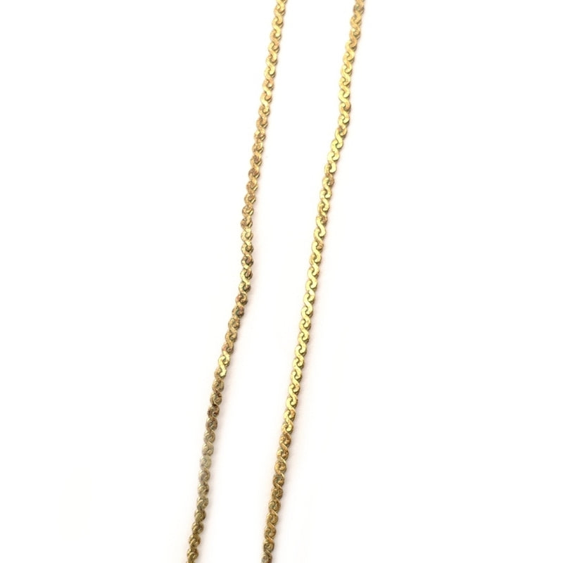 Christian Dior CD Logo Necklace Gold Vintage 7-6-620