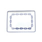 HERMES Chaine d'Ancre Square Plate White × Blue With Box 6-6-815