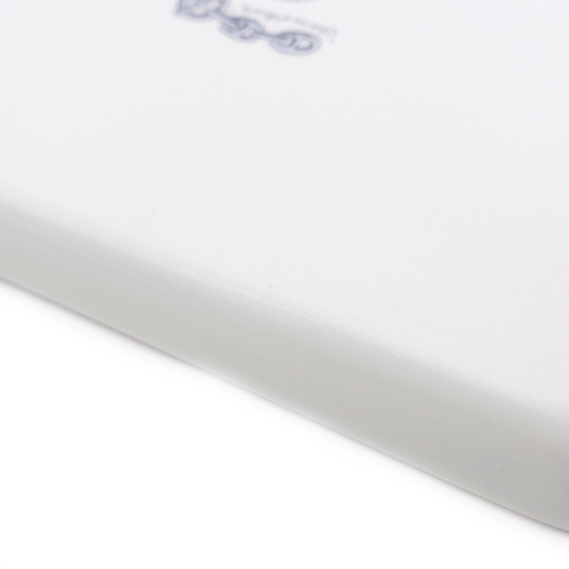 HERMES Chaine d'Ancre Square Plate White × Blue With Box 6-6-815