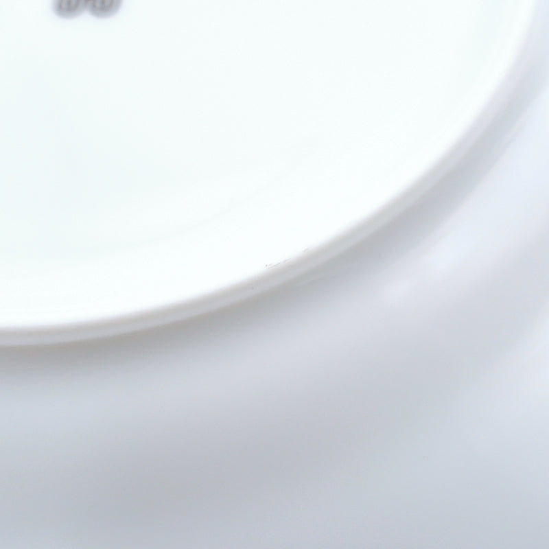 HERMES H Deco Plate Set of 2 Ash Deco Pair Plate Porcelain Diameter 22.5 cm 6-6-819