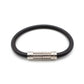 LOUIS VUITTON Bracelet Black Male Leather Silver Hardware