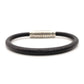 LOUIS VUITTON Bracelet Black Male Leather Silver Hardware
