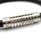 LOUIS VUITTON Bracelet Black Male Leather Silver Hardware