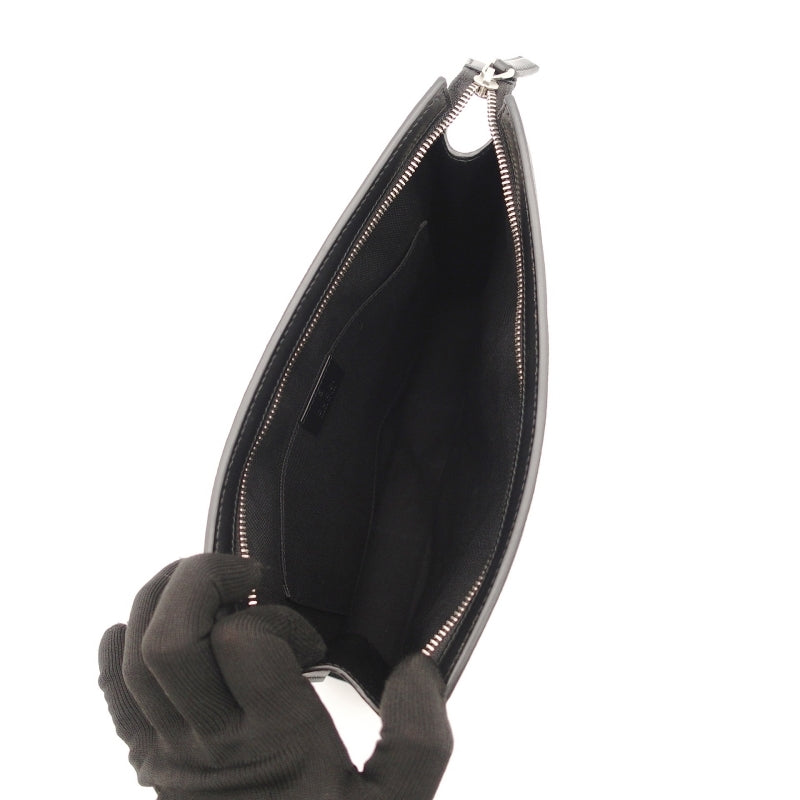 GUCCI Off-Dia Clutch Bag Gray PVC Men's Pouch 7-7-605