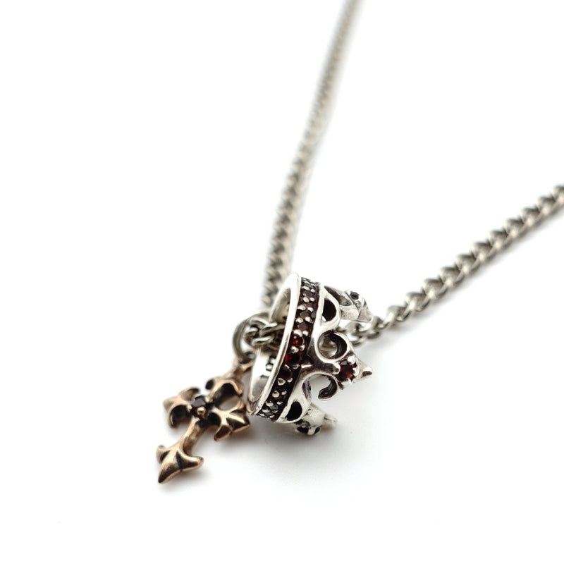 Lord Camelot Necklace Sterling Silver 925 Crown LC Cross Approx. 8g 7-7-571