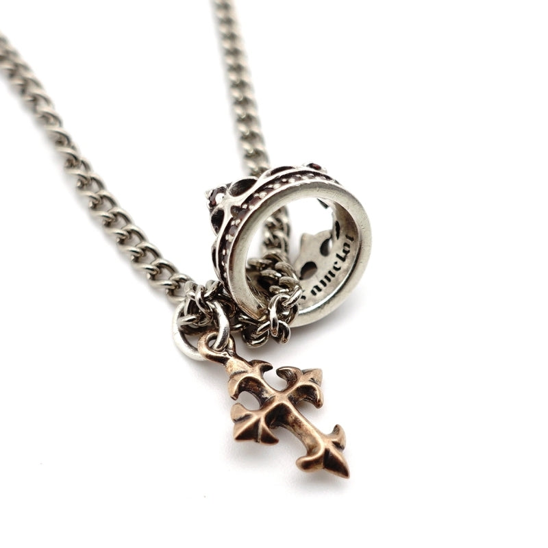 Lord Camelot Necklace Sterling Silver 925 Crown LC Cross Approx. 8g 7-7-571