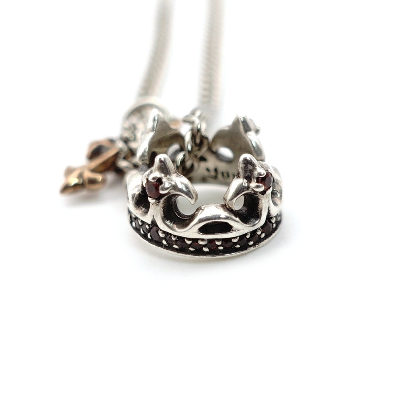 Lord Camelot Necklace Sterling Silver 925 Crown LC Cross Approx. 8g 7-7-571