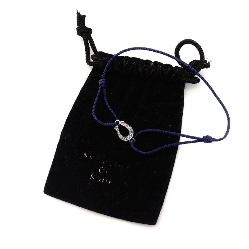 SYMPATHY OF SOUL Horseshoe Bracelet Sterling Silver 925 Anklet Rhinestone Approx. 1g 7-7-572