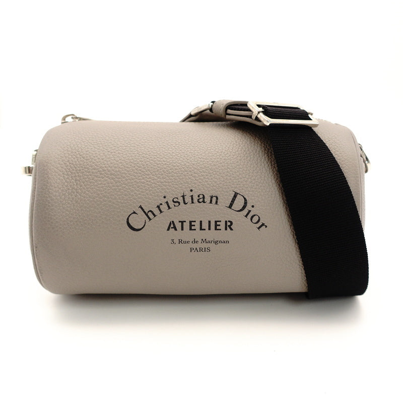 DIOR Atelier Roller Bag Leather Gray Shoulder Bag