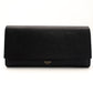 CELINE Large Flap Wallet Black Leather Black Wallet Long Wallet Logo 7-7-1103