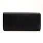 CELINE Large Flap Wallet Black Leather Black Wallet Long Wallet Logo 7-7-1103
